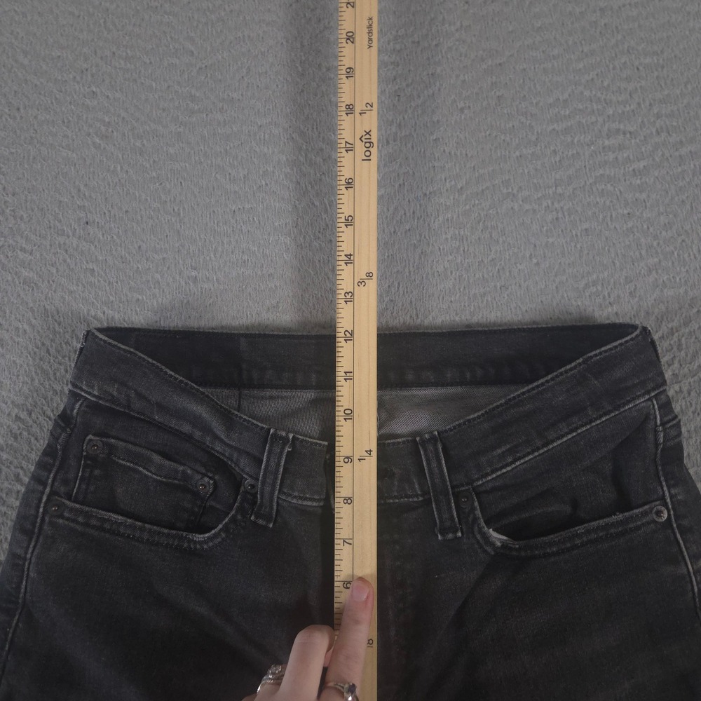 Levi's Jeans Mens 32x34 Black 511 Slim Leg Cotton Blend Faded Denim Pants Preppy - Picture 4 of 12